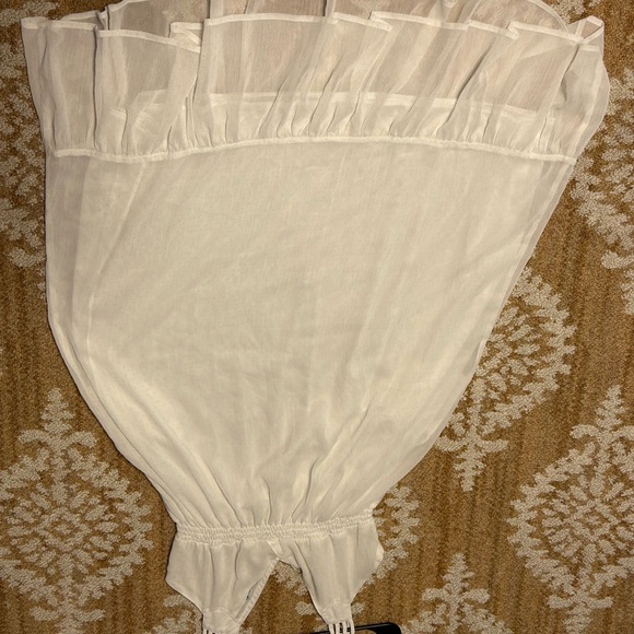 Nick & Mo sheer dress with liner daisy button and velvet trim large - Picture 5 of 6